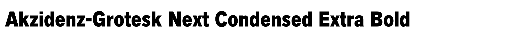 Akzidenz-Grotesk Next Condensed Extra Bold image
